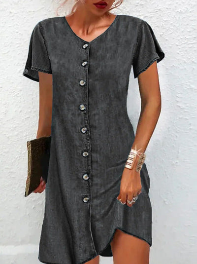Noa - Kurzes Hemdblusenkleid aus Denim mit Stil und Komfort