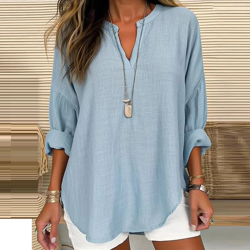 Isla - Entspannte Bluse aus leichter Baumwolle mit lockerer Passform