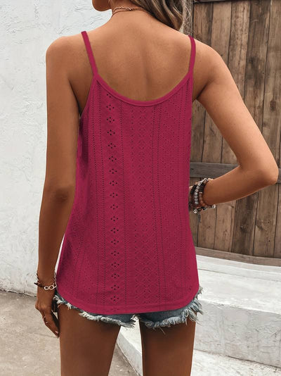 Damen Spaghettiträger V-Ausschnitt Sommershirt – Leicht & Stylisch