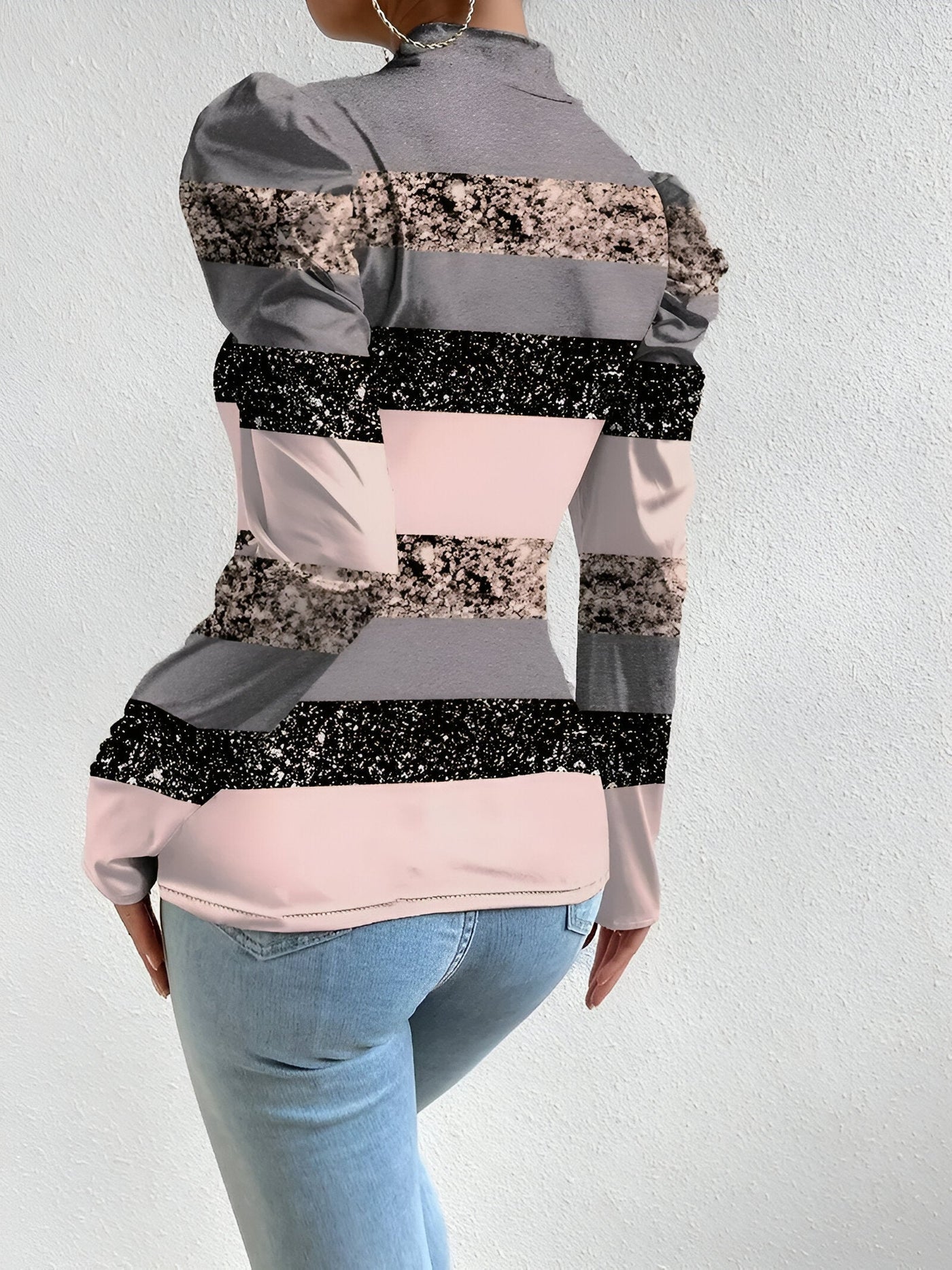 Florinda | Bluse mit Floral Print und Stehkragen