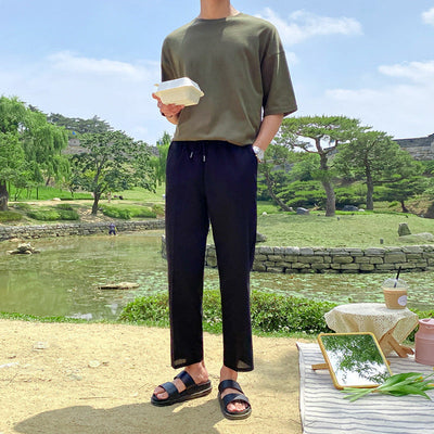 Mateo - Konisch zulaufende Hose mit Kordelzug