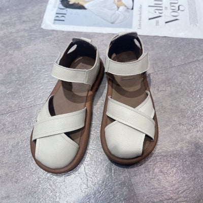 Vera - Flache Crossover-Sandalen mit gepolsterter Sohle