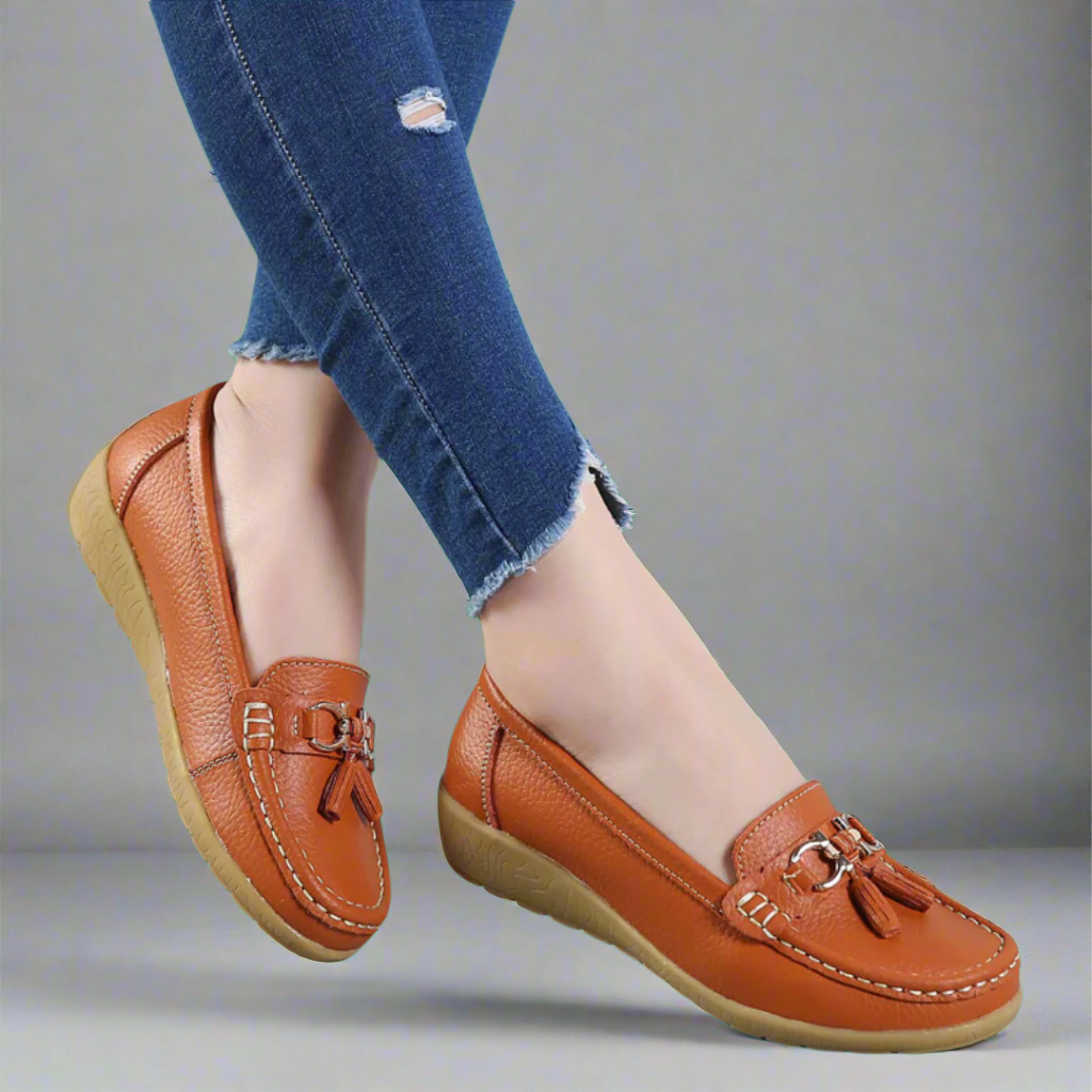 Adeltraut™  Handgefertigte bequeme Ledermokassins