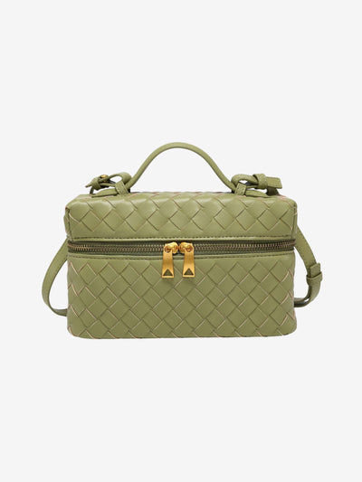 Juliette Polierte Strukturierte Woven Handtasche Aus Veganem Leder Mit Abnehmbarem Tragegurt