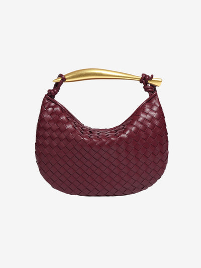 Bianca Luxe Strukturierte Woven Tasche Mit Goldfarbenem Griff Und Schulterriemen