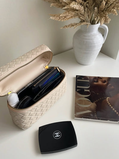 Juliette Polierte Strukturierte Woven Handtasche Aus Veganem Leder Mit Abnehmbarem Tragegurt