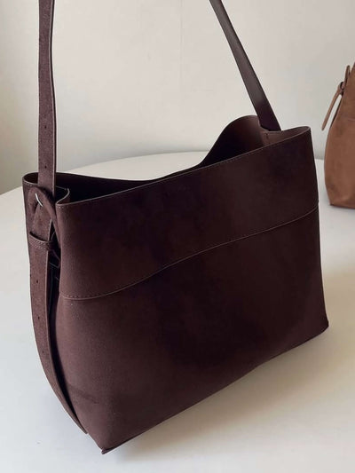 Brianna | Verstellbare Schulter-Crossbody-Tasche Aus Premium Veganem Wildleder Für 13 Zoll Laptops