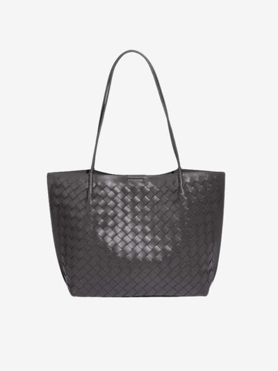 Lila Woven Everyday Tote Bag Aus Premium Veganleder Mit Passendem Kosmetiktäschchen