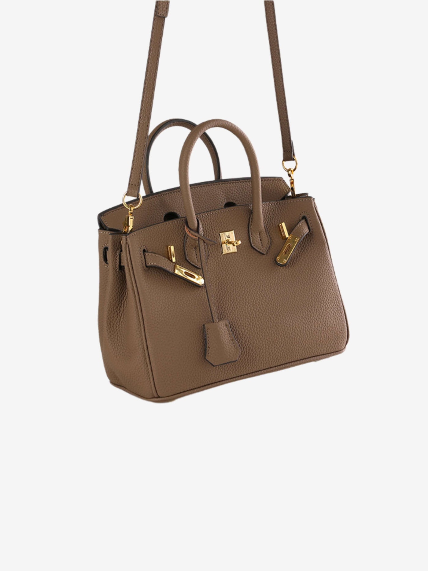 Colette Strukturierte Petite Lock Tasche Aus Premium Veganleder Mit Abnehmbarem Schulterriemen