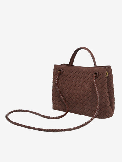 Malia | Kompakte Texturierte Woven Crossbody Tasche Aus Veganem Wildleder