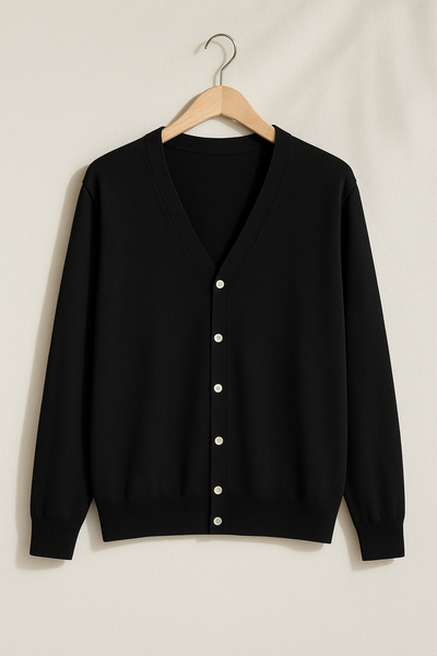 Adam Strickjacke mit V-Ausschnitt und Knöpfen