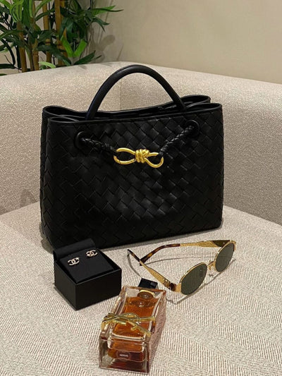 Trendige Handtasche im Flechtdesign – mit Schulterriemen