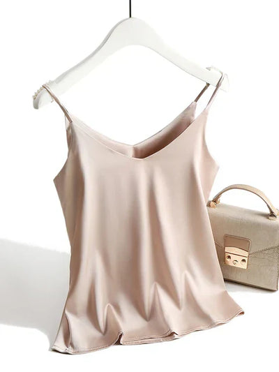 SilkBreeze – Basic Seidentop für Damen mit Spaghettiträgern
