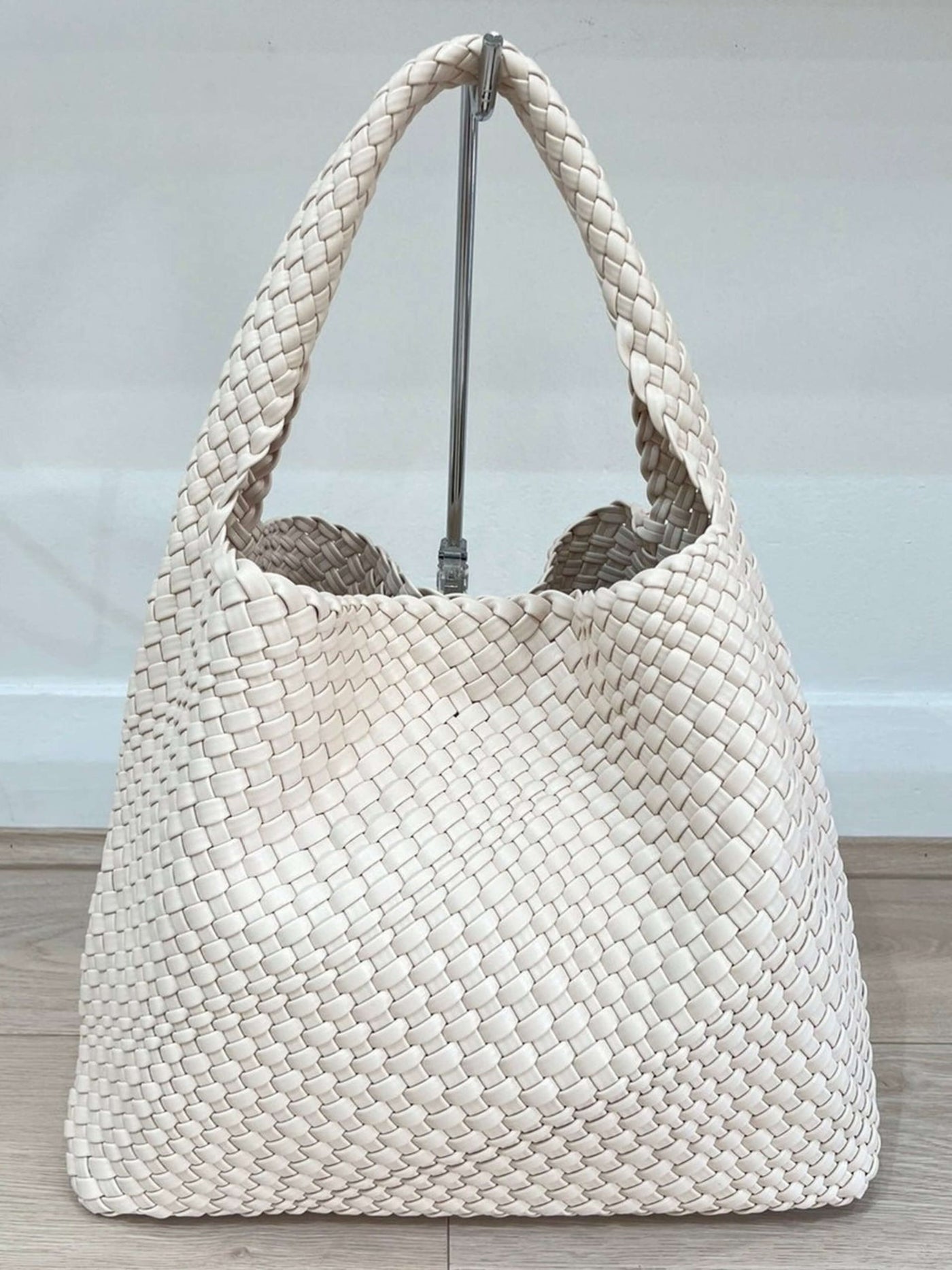 Luna Chic Oversized Woven Hobo Bag Aus Premium Veganen Leder Mit Passendem Reißverschlussbeutel