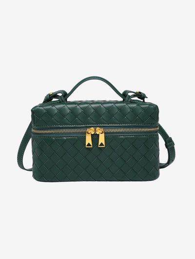 Juliette Polierte Strukturierte Woven Handtasche Aus Veganem Leder Mit Abnehmbarem Tragegurt