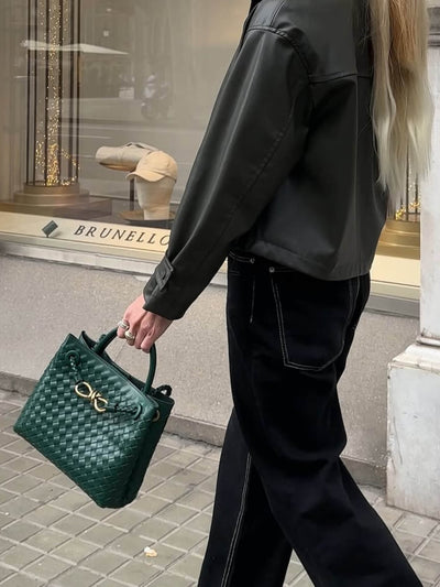 Eloise | Gepolsterte Vegan-Leder Umhängetasche Mit Abnehmbarem Tragegurt, 25x9x19cm