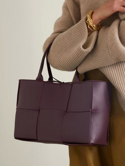 Shopper-Tasche mit Flechtstruktur