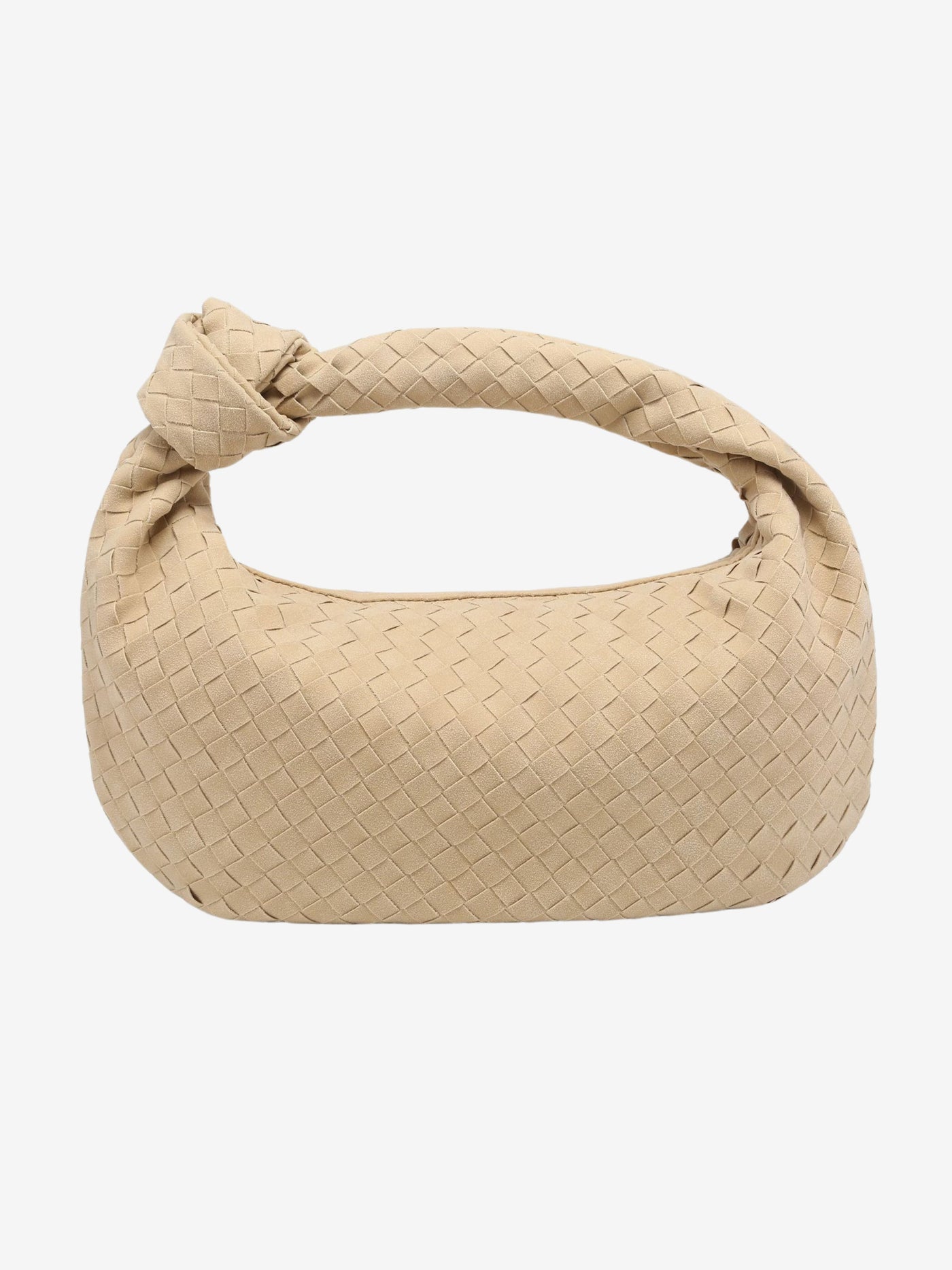 Celeste Knotted Braided Medium Suede Bag - Elegante, Vegane Leder-Handtasche mit Raffiniertem Design
