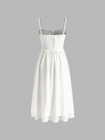 Sophie – Elegantes Midikleid mit Rüschenbesatz