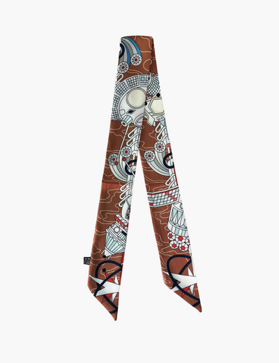 Taschenanhänger – Schleife mit Tuch