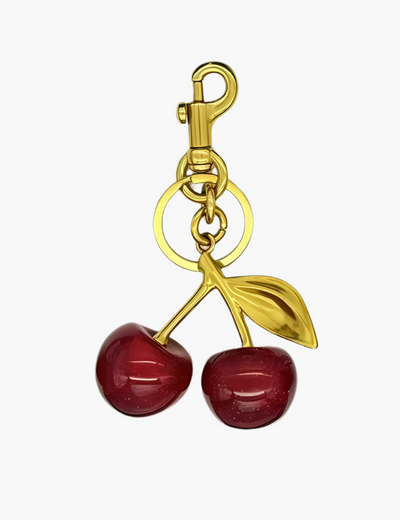 Taschenanhänger – Kirschen-Anhänger mit Schlüsselring