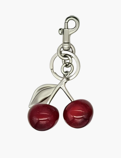 Taschenanhänger – Kirschen-Anhänger mit Schlüsselring