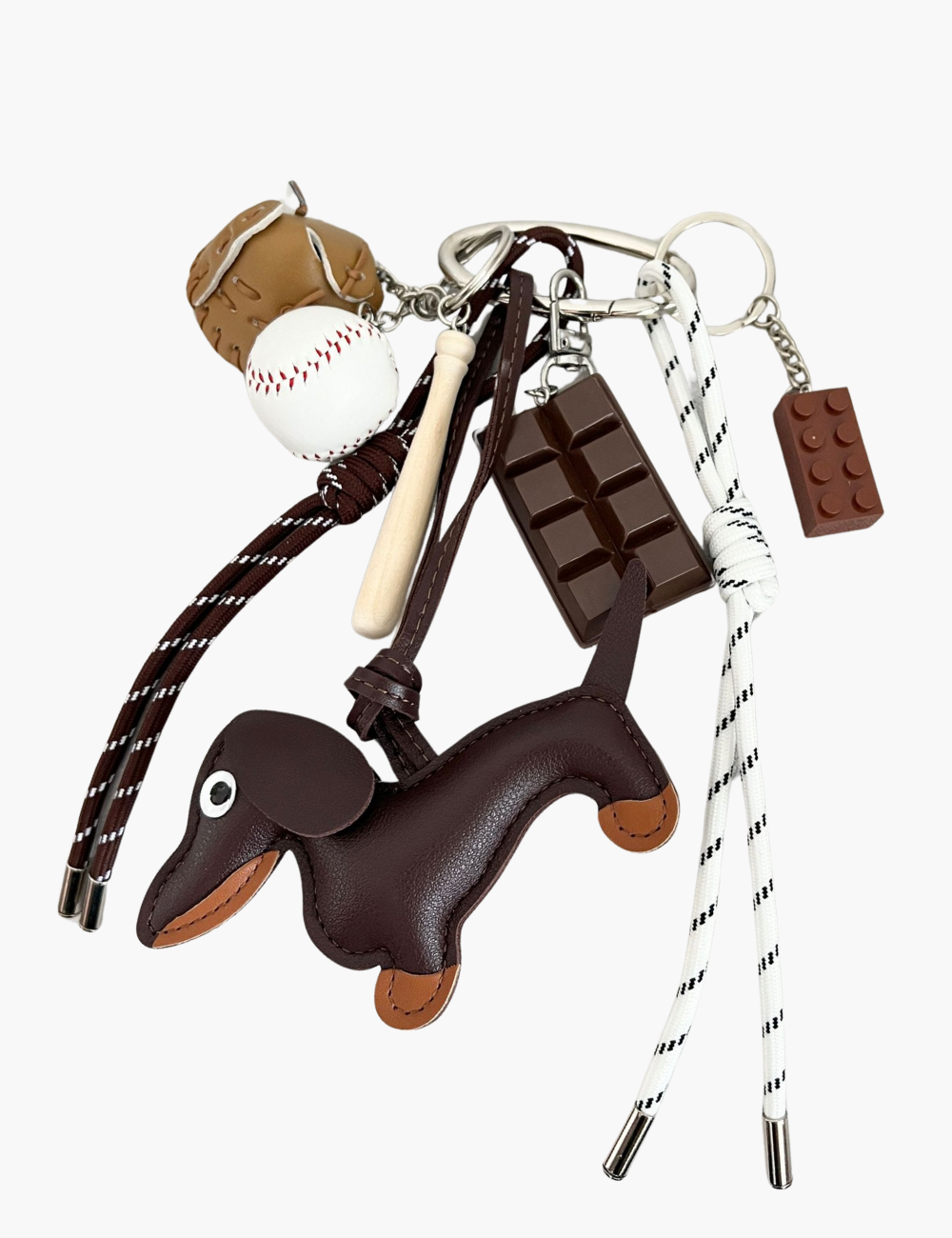 Taschenanhänger – Anhänger mit braunem Dackel