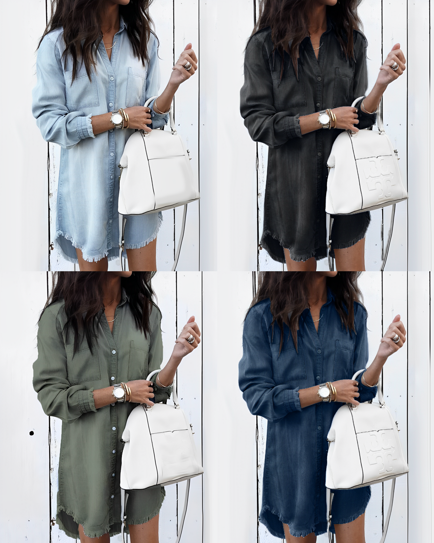 Mariana - Denim-Hemd mit Knopfleiste