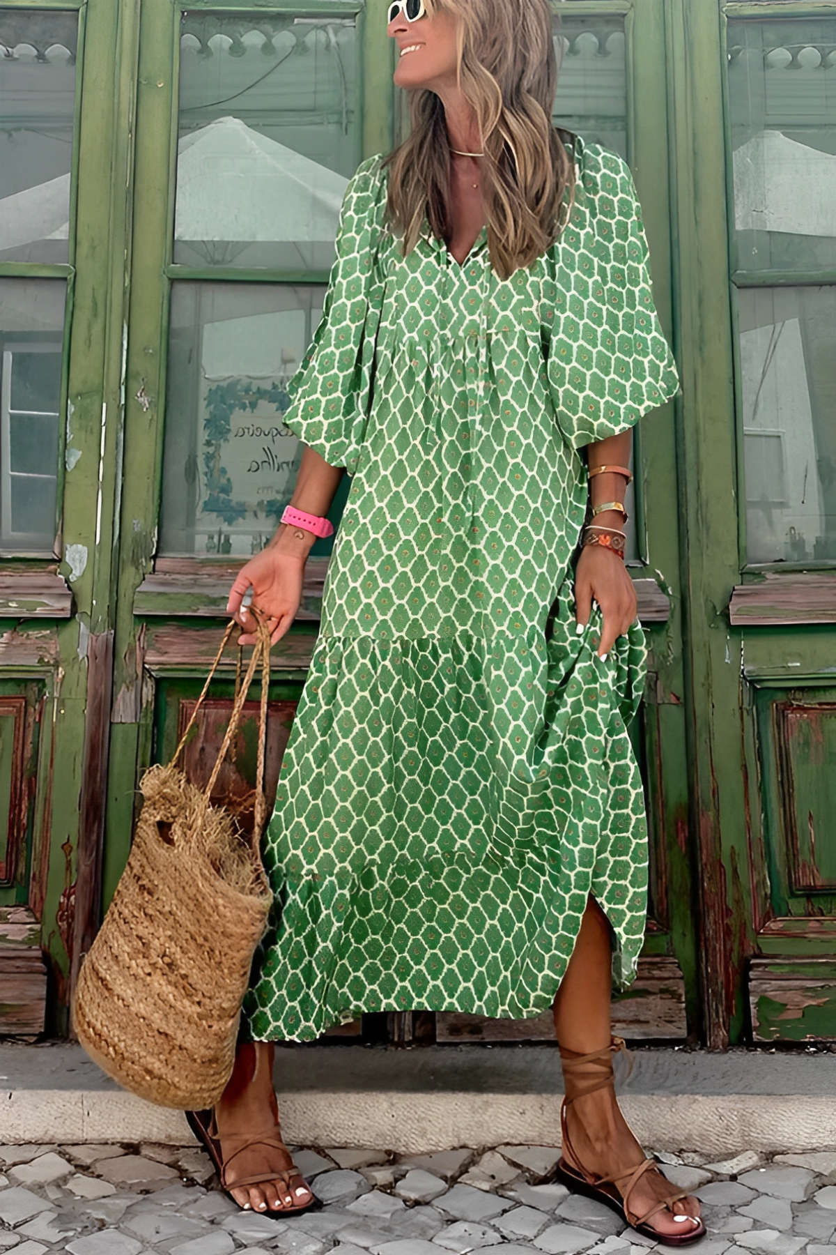 Isadora - Gestuftes Maxikleid