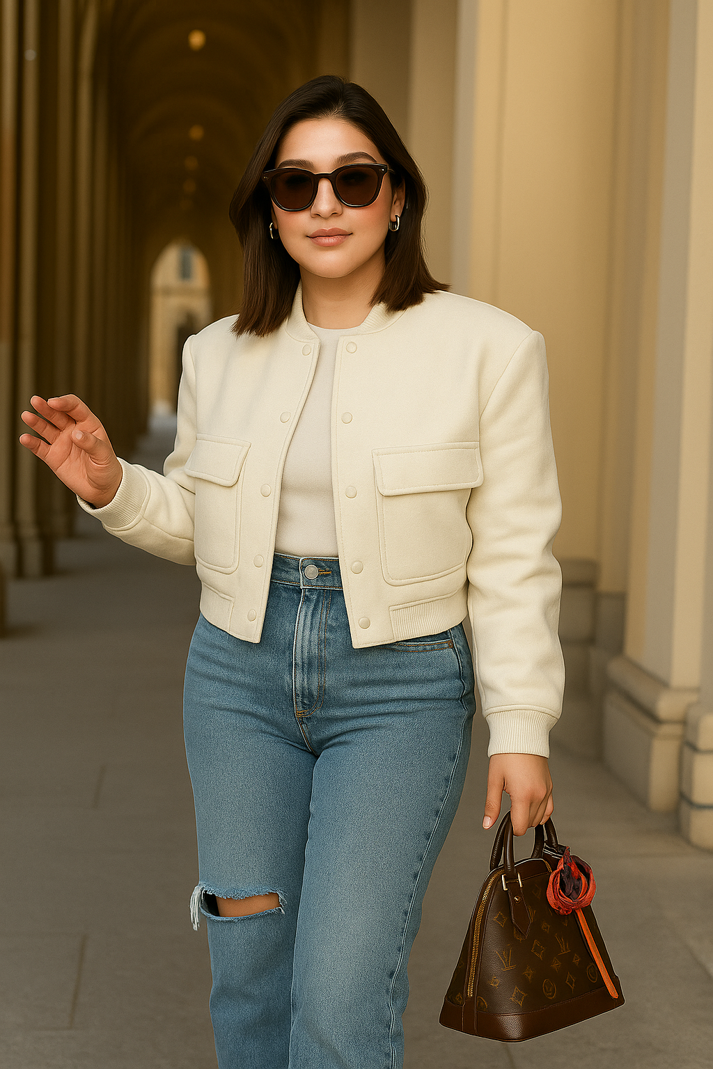 Bettina Blousonjacke Kurz mit Pattentaschen