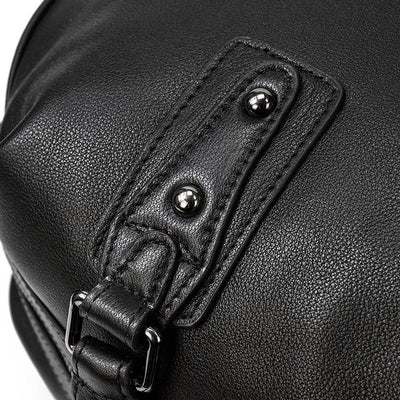 Aalborg™ Schwarze Leder-Holdall – Elegante 25L Reisetasche Mit Verstellbarem Lederriemen
