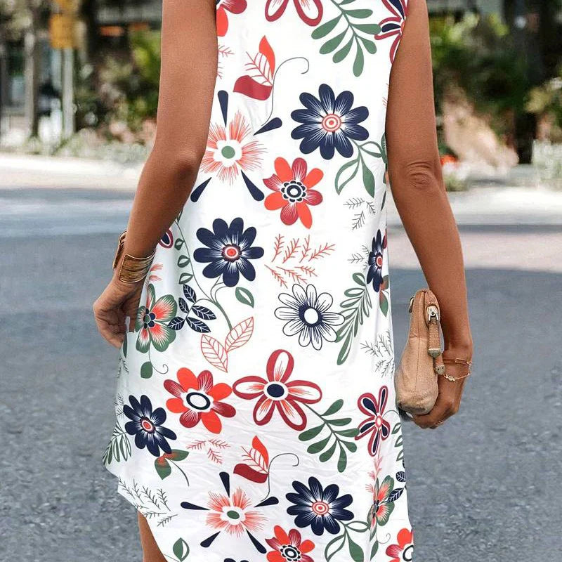 Via – Bezauberndes ärmelloses Sommerkleid mit Blumenmuster