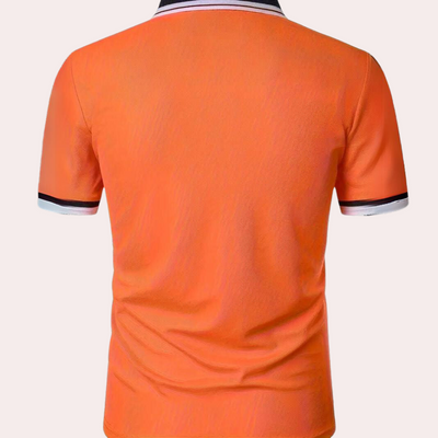 Rory - Elegantes oranges Herren Poloshirt