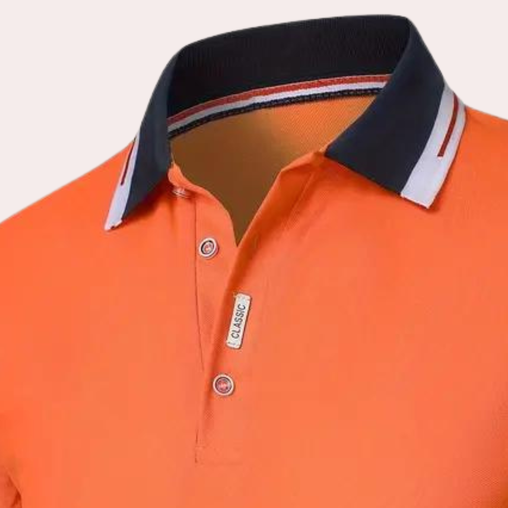 Rory - Elegantes oranges Herren Poloshirt