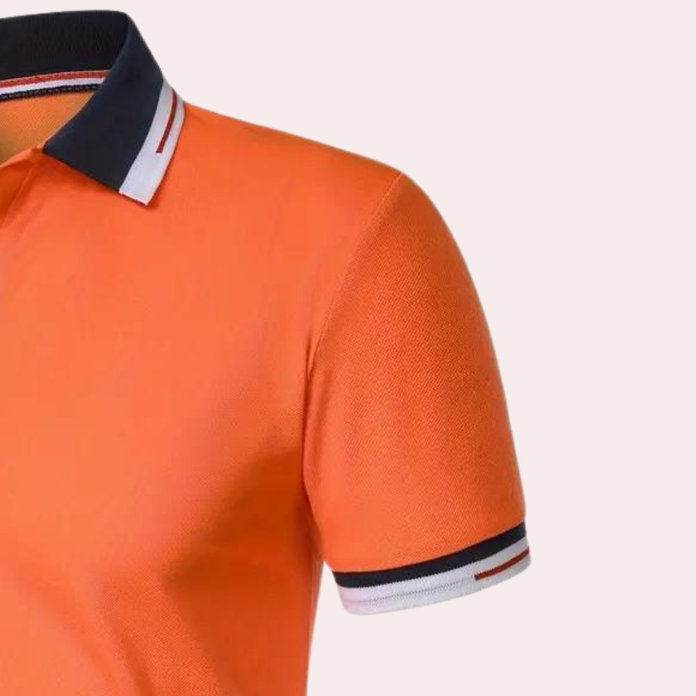 Rory - Elegantes oranges Herren Poloshirt