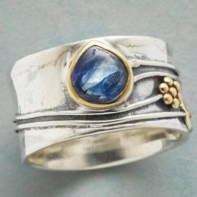 Boho-Meditationsring mit Edelstein
