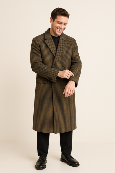 Caleb Mantel kariert Zweireiher