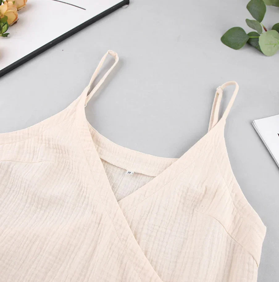 Myrionna – Elegantes Wickelkleid aus Baumwolle