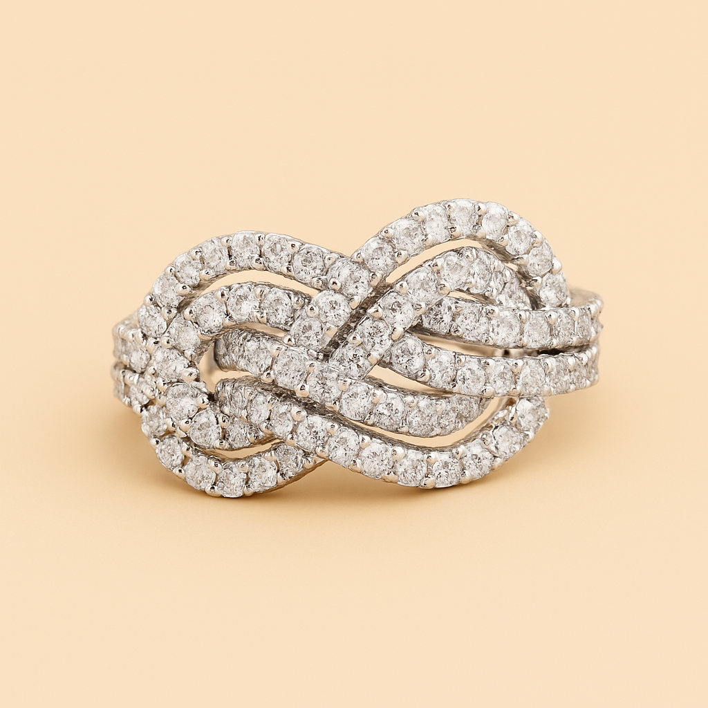 Cubic Zirconia Button Ring - Zeitlos eleganter Damenschmuck