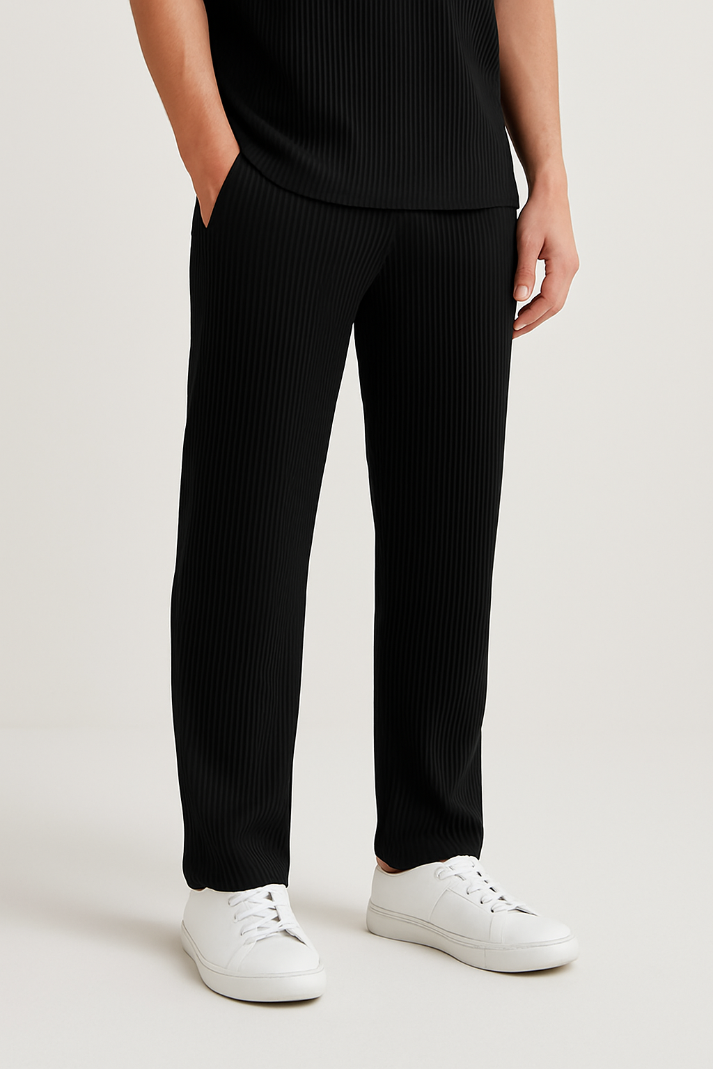 Ethan Plisseehose mit Geradem Schnitt