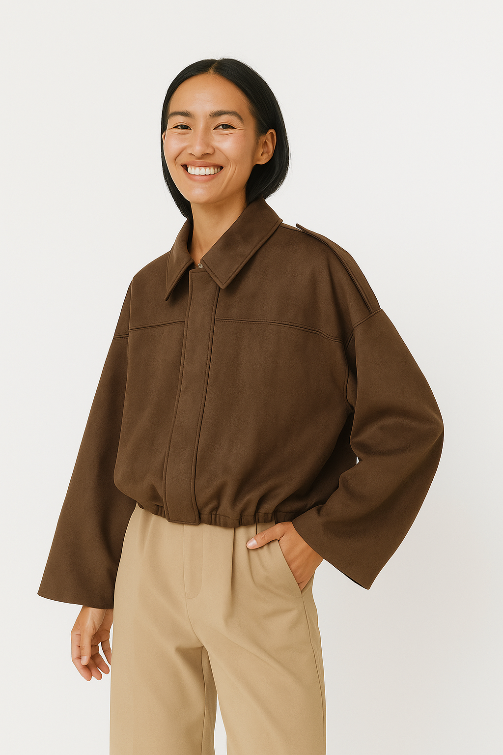 Deborah Kurzjacke Ballonärmel Oversized