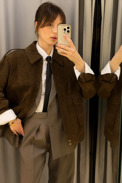 Anika Bomberjacke mit Samtoptik