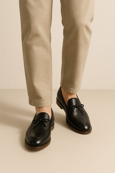 Hunter Lederloafer mit Schleife