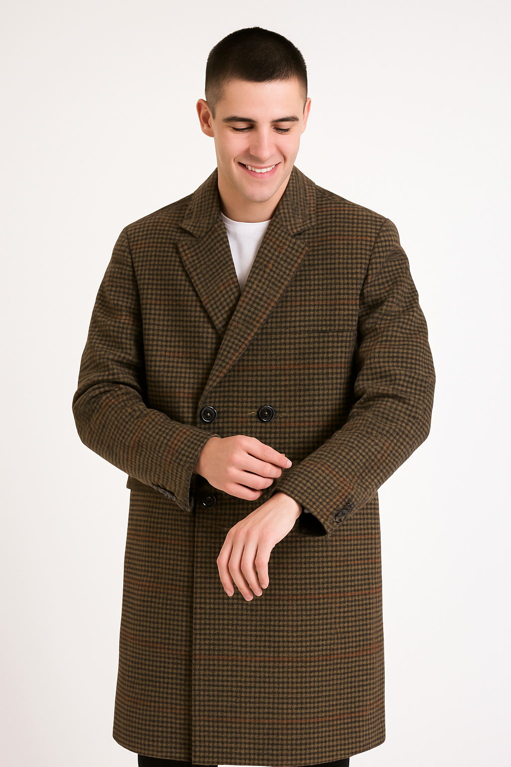 Caleb Mantel kariert Zweireiher