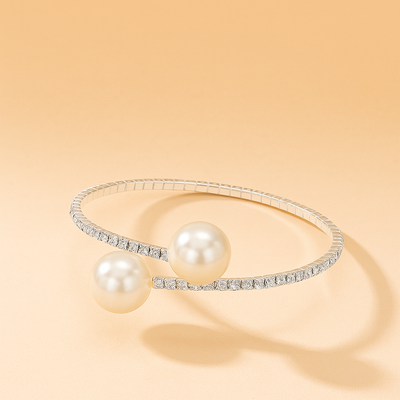 Schöne Perlenmanschette - elegantes Vintage-Hochzeitsaccessoire