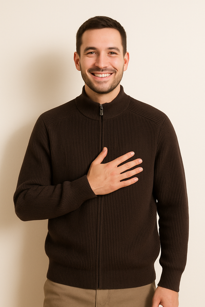 William Strickjacke mit Reißverschluss