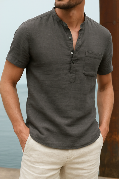 Mason - Henley-Leinenhemd mit Stil und Coolness