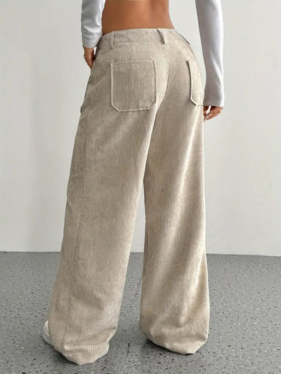 Luisa | Trendige Hoch Taillierte Cordhose