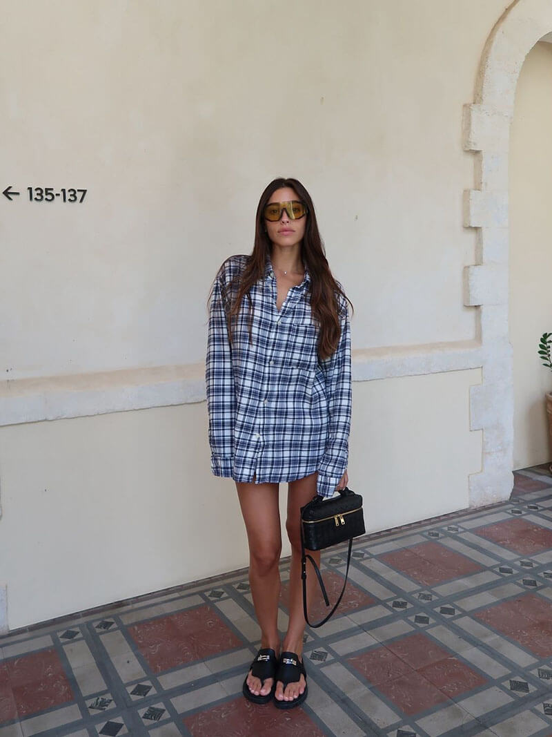 Elegante geflochtene Mini-Tasche in Boxform