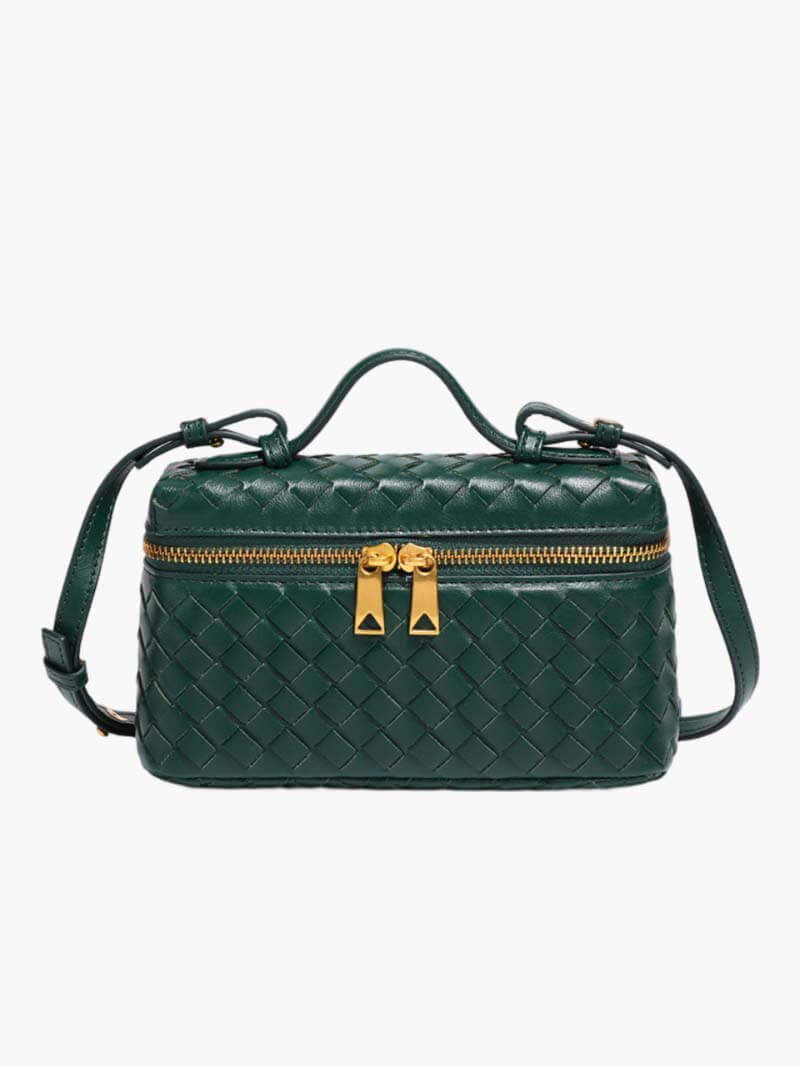 Elegante geflochtene Mini-Tasche in Boxform